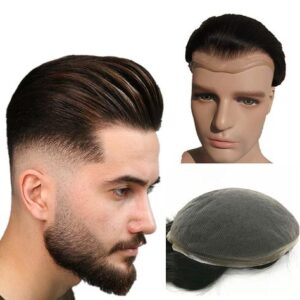 Swiss Lace off Black Toupee